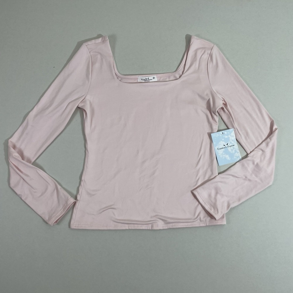 Women's Rebellious Dreamer Pink Long Sleeve Top Size M Casual